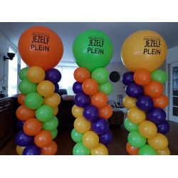 Ballonnenpilaar "Groot", Top-ballon "eigen tekst/logo" Ballonnenpilaar "Groot", Top-ballon "eigen tekst/logo"