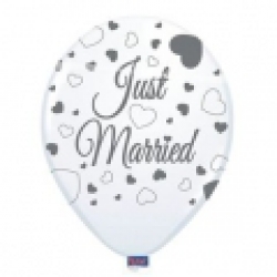 Helium Ballonnen "Bedrukt"; "Just Married"