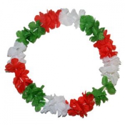 Hawai Krans Groen/Wit/Rood Hawai Krans Groen/Wit/Rood