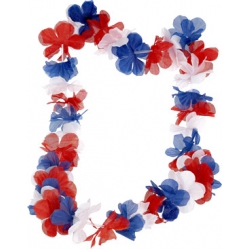 Hawai Krans Rood/Wit/Blauw