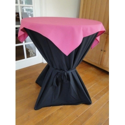 Statafel+Afrok Zwart+Roze Afdekkleedje (kompleet)