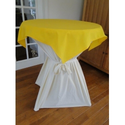 Statafel+Afrok Wit+Geel Afdekkleedje (kompleet)