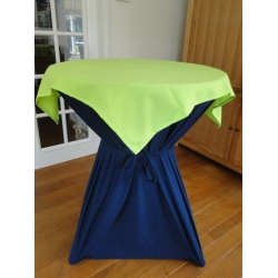 Statafel+Afrok Blauw+Licht-Groen Afdekkleedje