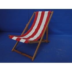 Strandstoel (Rood/Wit)